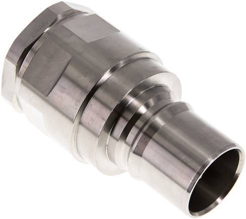 Stainless Steel DN 40 Hydraulic Coupling Plug G 1 1/4 inch Female Threads ISO 7241-1 B D 44.5mm