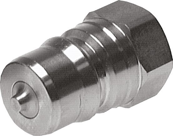 Stainless Steel DN 12.5 Hydraulic Coupling Plug 1/2 inch Female NPT Threads ISO 7241-1 B D 23.5mm