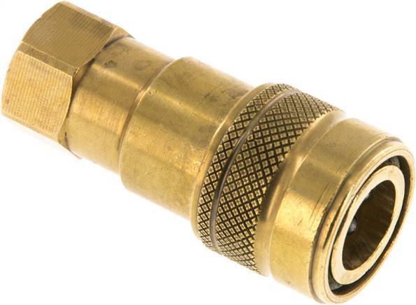 Brass DN 5 Hydraulic Coupling Socket G 1/8 inch Female Threads ISO 7241-1 B D 10.9mm