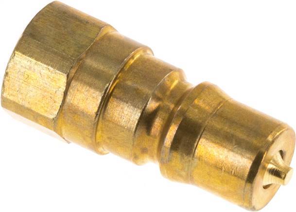 Brass DN 5 Hydraulic Coupling Plug G 1/8 inch Female Threads ISO 7241-1 B D 10.9mm