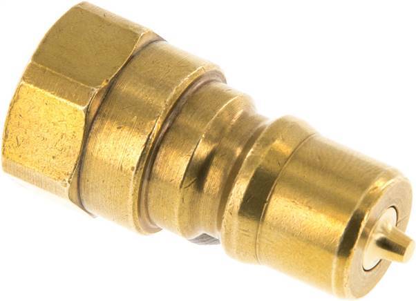 Brass DN 6.3 Hydraulic Coupling Plug G 1/4 inch Female Threads ISO 7241-1 B D 14.2mm