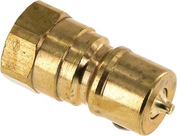 Brass DN 10 Hydraulic Coupling Plug G 3/8 inch Female Threads ISO 7241-1 B D 19.1mm