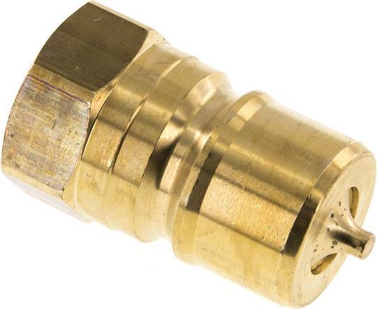 Brass DN 20 Hydraulic Coupling Plug G 3/4 inch Female Threads ISO 7241-1 B D 31.4mm