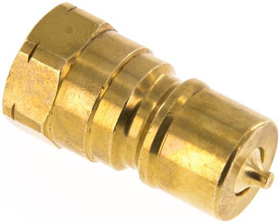 Brass DN 10 Hydraulic Coupling Plug 3/8 inch Female NPT Threads ISO 7241-1 B D 19.1mm