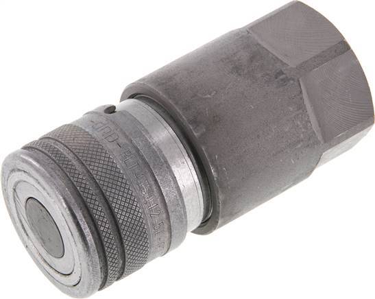 Steel DN 12.5 Flat Face Hydraulic Socket G 1/2 inch Female Threads ISO 16028 D 24.5mm