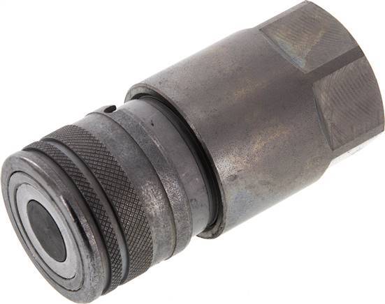 Steel DN 12.5 Flat Face Hydraulic Socket G 3/4 inch Female Threads ISO 16028 D 24.5mm