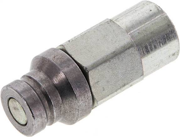 Stalen DN 4 Vlakdichtende Koppeling Insteeknippel G 1/8 inch Binnendraad D 13.5mm