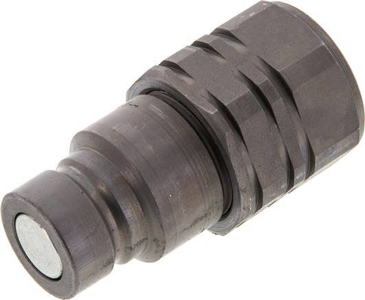 Steel DN 12.5 Flat Face Hydraulic Plug G 1/2 inch Female Threads ISO 16028 D 24.5mm