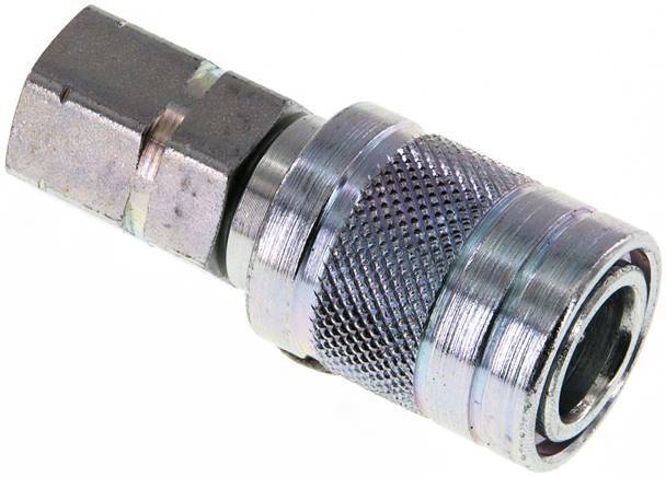 Acier DN 6.3 Coupleur hydraulique Embout G 1/4 pouce filetage femelle ISO 7241-1 A D 12mm