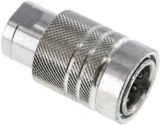 Acier DN 10 Coupleur hydraulique Manchon G 3/8 pouce Filetage femelle ISO 7241-1 A D 16mm