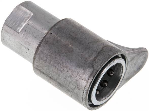 Steel DN 12.5 Hydraulic Coupling Socket M22x1.5 Female Threads ISO 7241-1 A UNIMOG D 20.5mm