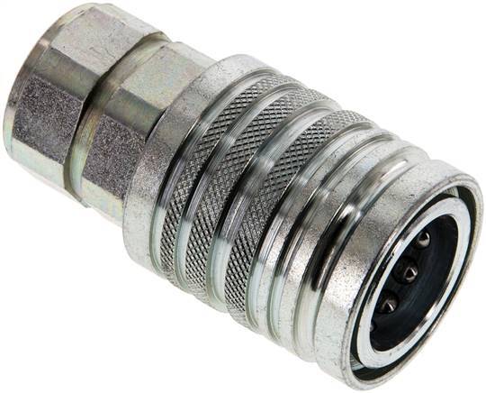 Acier Coupleur hydraulique DN 12.5 Embout G 1/2 pouce filetage femelle ISO 7241-1 A D 20.5mm