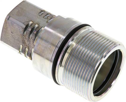 Steel DN 31.5 Hydraulic Coupling Socket G 1 1/4 inch Female Threads D M70 x 3