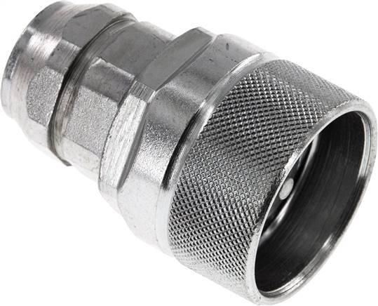 Steel DN 12.5 Hydraulic Coupling Plug M18x1.5 Female Threads ISO 14541 D M36 x 2