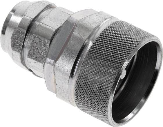 Steel DN 12.5 Hydraulic Coupling Plug G 3/8 inch Female Threads ISO 14541 D M36 x 2