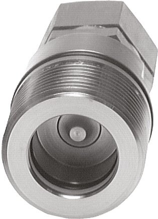 Stainless Steel DN 6.3 Hydraulic Coupling Socket G 1/4 inch Female Threads ISO 14541 D M24 x 2