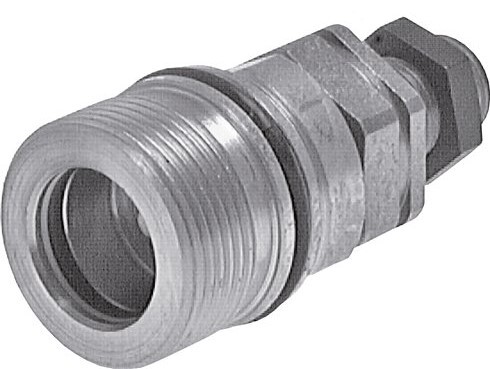 Acier DN 10 Coupleur hydraulique Manchon 8 mm L Anneau de compression Cloison ISO 14541/8434-1 D M28 x 2