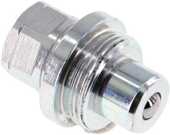 Steel DN 6.3 Hydraulic Coupling Plug 1/4 inch Female NPT Threads ISO 14540 D 15.9 mm