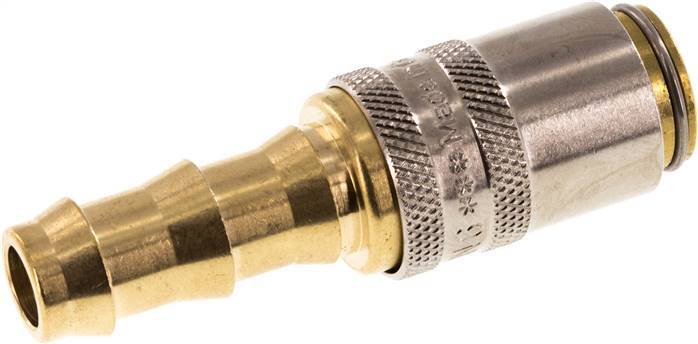 Brass DN 6 Mold Coupling Socket 9.5 mm Hose Pillar