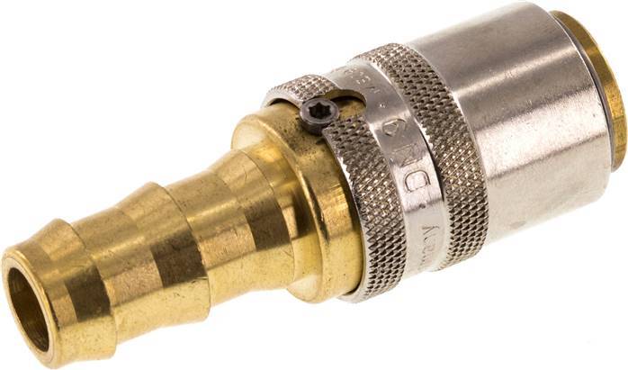 Brass DN 9 Mold Coupling Socket 12.7 mm Hose Pillar Unlocking Protection