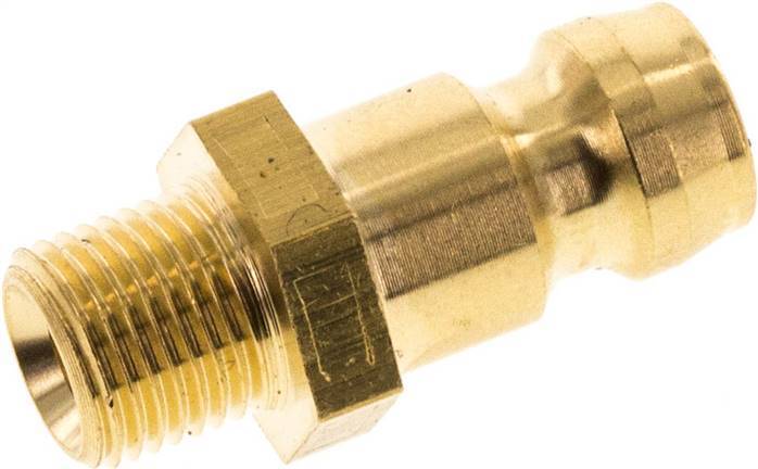 Brass DN 6 Mold Coupling Plug M8x0.75 Male Threads