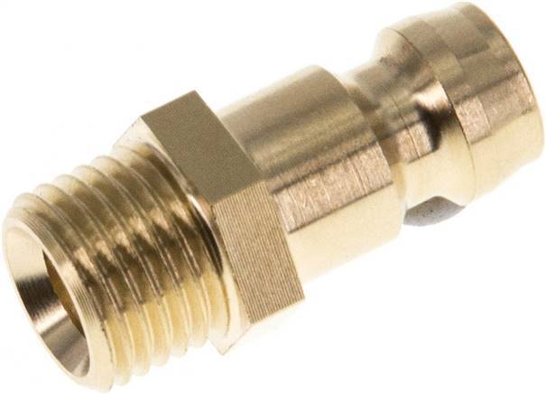 Brass DN 6 Mold Coupling Plug M10x1 Male Threads