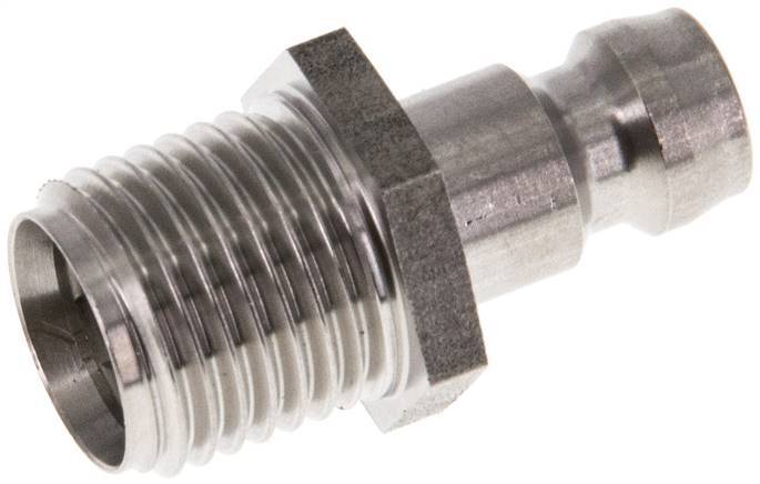 Stainless Steel DN 6 Mold Coupling Plug G 1/4 inch Male Threads Double Shut-Off