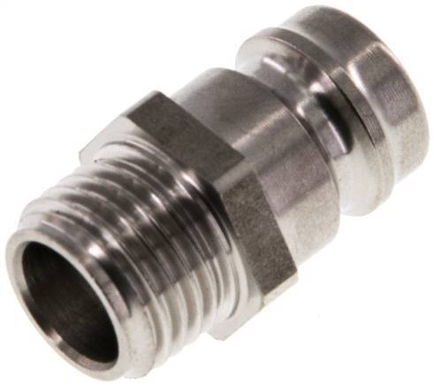 Bouchon de raccord d'air DN 9 en acier inoxydable avec filetage mâle G 1/4 pouce.