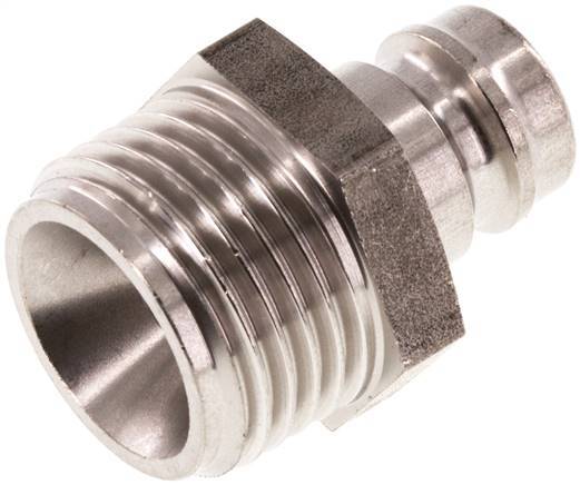 Bouchon de raccord d'air DN 9 en acier inoxydable avec filetage mâle G 1/2 pouce.
