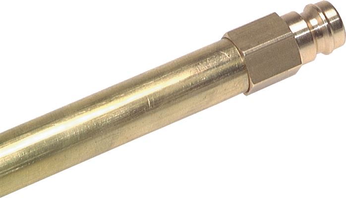 Brass DN 9 Mold Coupling Plug 14x150 mm Push-in Connections