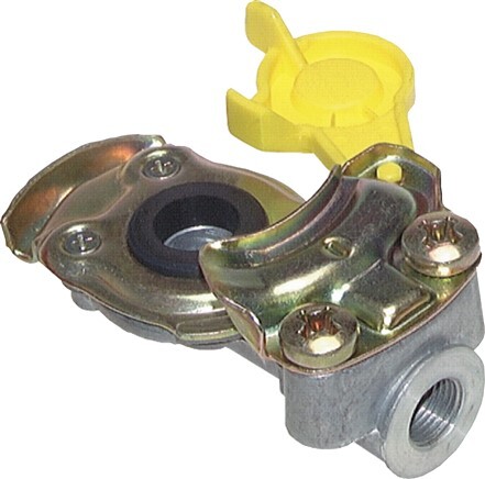 Control Yellow Aluminium Gladhand Coupling M16x1.5 Filets femelles DIN 74342