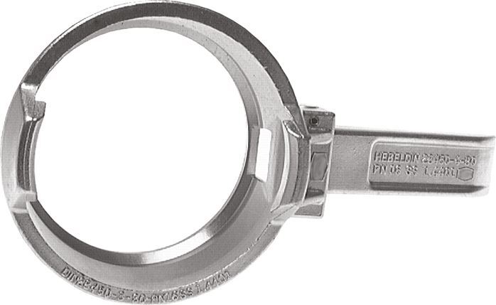 DN 50 Stainless Steel Tank Truck (TW) Clamping Ring with Lever (M-Type)