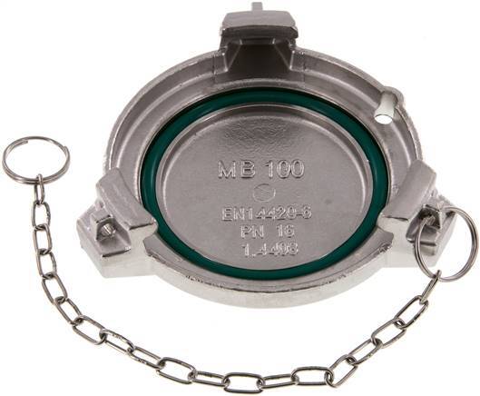 Capuchon DN 100 en acier inoxydable pour camion-citerne (TW) Type MB