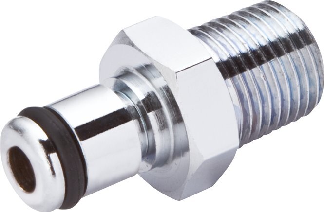 Messing DN 3.2 Linktech Kupplungsstecker 1/4 Zoll NPT-Außengewinde Doppelte Absperrung Serie 20