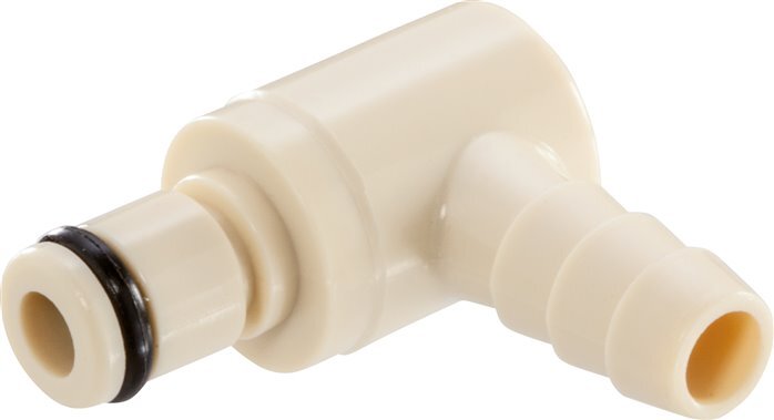 PP DN 3.2 Linktech Kupplungsstecker 3.2 mm Schlauchsäule Beige 90-deg 20 Serie