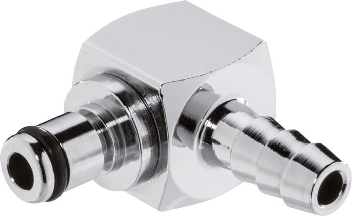 Brass DN 3.2 Linktech Coupling Plug 3.2 mm Hose Pillar 90-deg 20 Series