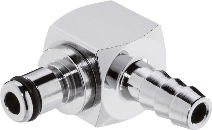 Messing DN 3.2 Linktech Kupplungsstecker 3.2 mm Schlauchsäule Doppelabsperrung 90-deg 20 Serie