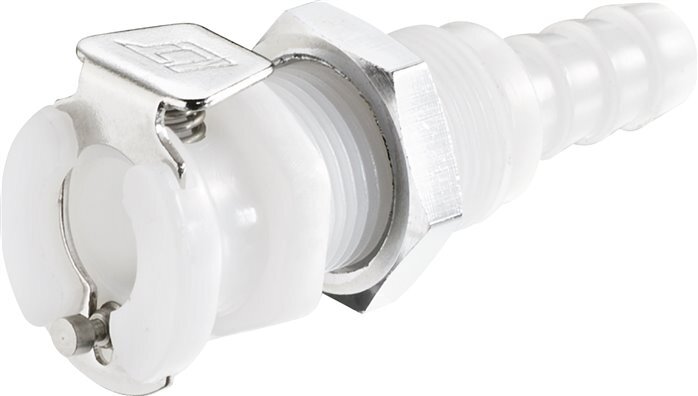 POM DN 3.2 Linktech Kupplungsmuffe 1.6 mm Schlauchsäule Bulkhead Double Shut-Off 20 Serie