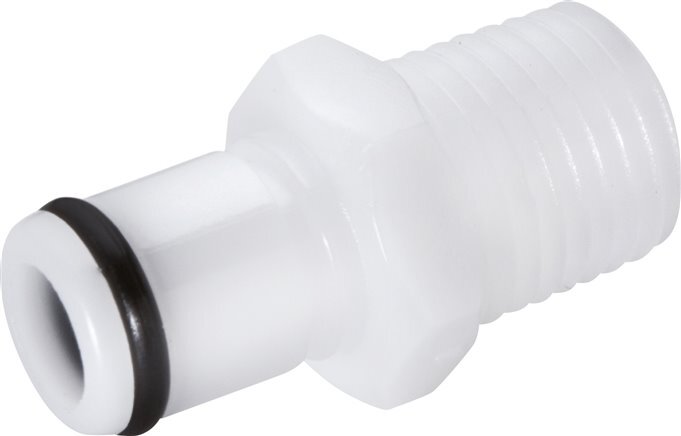 POM DN 6.4 Linktech Koppeling Insteeknippel 1/4 inch NPT buitendraad 40 Series