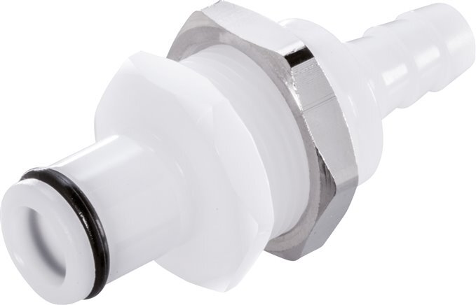 POM DN 6.4 Linktech Coupling Plug 6.4 mm Hose Pillar Bulkhead Double Shut-Off 40 Series