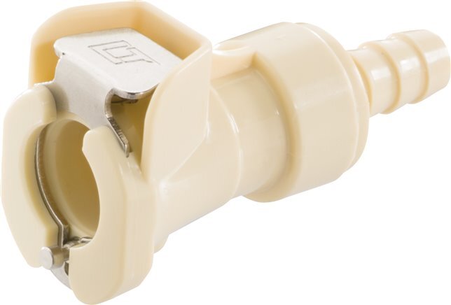 PP DN 6.4 Linktech Kupplungsmuffe 6.4 mm Schlauchsäule Beige 40 Serie