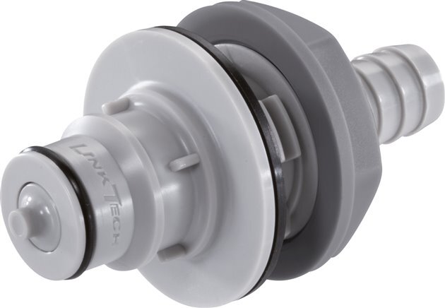 PP DN 9,5 Linktech-Kupplungsstecker 12,7 mm Schlauchsäule Bulkhead Double Shut-Off 60 Serie