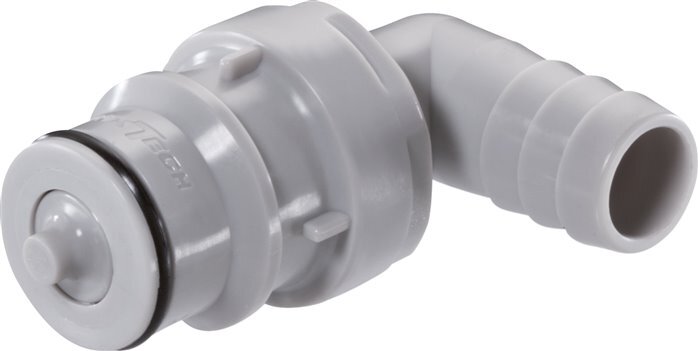 PP DN 9.5 Linktech Coupling Plug 9.5 mm Hose Pillar 90-deg 60 Series