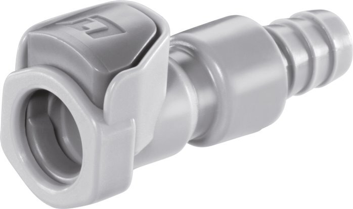 PP DN 6,4 Linktech-Kupplungsmuffe 6,4 mm Schlauchsäule Doppelabsperrung Serie 50