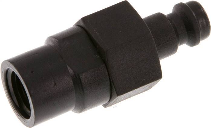 POM DN 5 Coupling Plug G 1/8 inch Female Threads Double Shut-Off