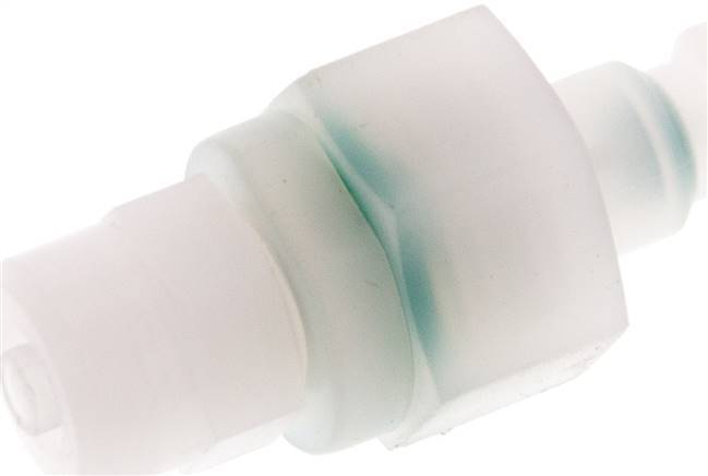 PVDF DN 5 Coupling Plug 4x6 mm Union Nut Double Shut-Off