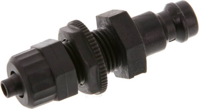 POM DN 5 Coupling Plug 4x6 mm Union Nut Bulkhead