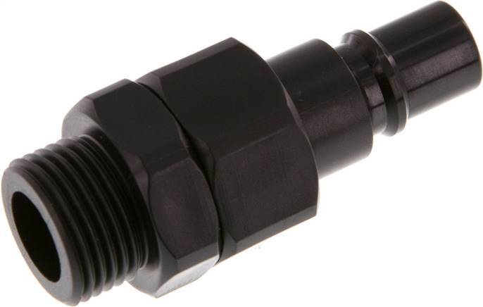 POM DN 7.2 Coupling Plug G 3/8 inch Male Threads Double Shut-Off