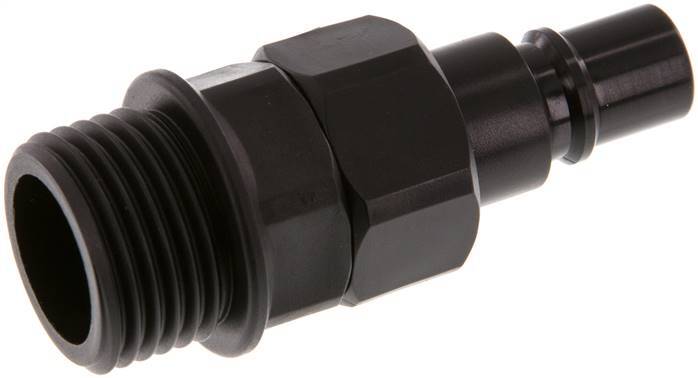 POM DN 7.2 Coupling Plug G 1/2 inch Male Threads Double Shut-Off