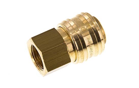 Brass DN 7.2 (Euro) Air Coupling Socket G 3/8 inch Female FKM